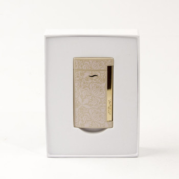 Tryskový DUPONT SLIM zapalovač,barokní růžová