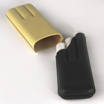 Kožené pouzdro Trinidad na 3 kusy doutníků, béžovo-černý