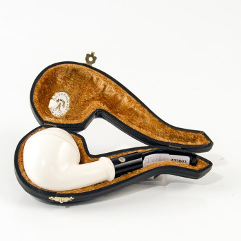 Altinay Block Meerschaum Pfeife "Large" glatt Bulldog round - 1