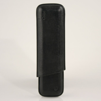 COLIBRI Cigarren Schiebe-Etui Leder schwarz  2er - 1