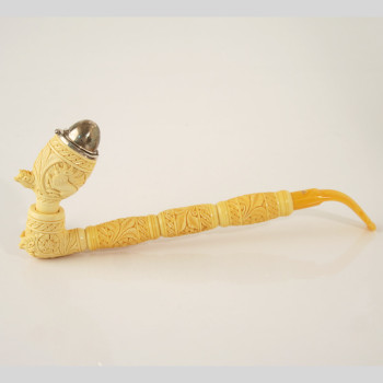 Meerschaum Pfeife Fantasie Dekor geschnitzt