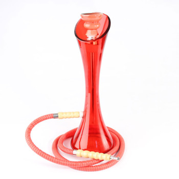 Vodní dýmka Modern-Shisha "Váza" ze skla, červená 52cm