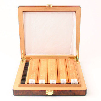 D.Marshall Humidor+5 cigar Torpedo Gold - 1