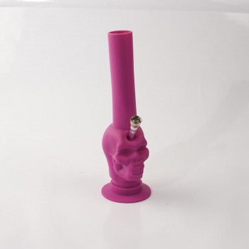 Bong Silikon "Skull" farbig sortiert 27.5cm,Durchmesser 40mm - 1