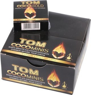 Wasserpfeifenkohle TOM COCOCHA GOLD Mini´s 9 Würfel