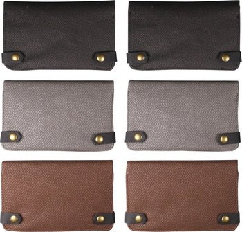 Kožená taška s odvíjením, barevná, 17 cm