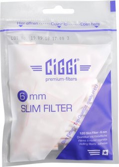 Ciggi Drehfilter Slim Klebestreifen 6mm - ca. 120 pro Beutel