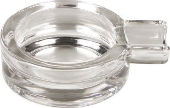 Cigarrenascher Glas transparent rund 8.5cm/1 Ablage - 1