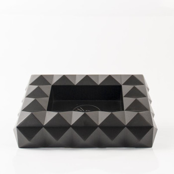 Popelník na doutníky COLIBRI „Quasar“, kovový černý, 6 odkladacích míst