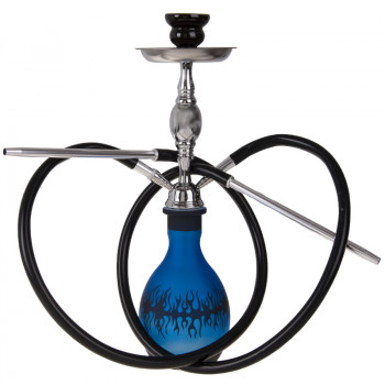 Modern-Shisha Wasserpf. "GISEH 2" blau 45 cm