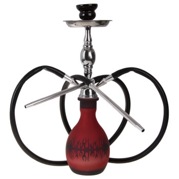 Modern-Shisha Wasserpf. "GISEH 2" rot 45 cm