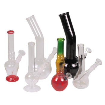 Bong Glas verschiedene Designs sortiert 17-25cm Höhe