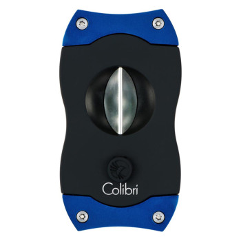 Ořezávač Doutníků COLIBRI "V-Cut", černý/modrý, 23 mm řez