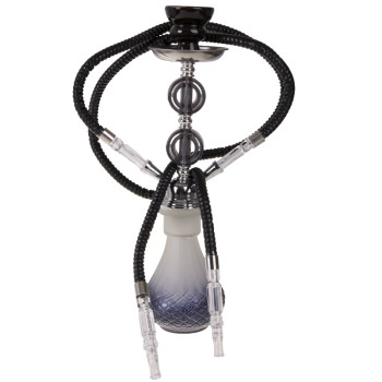 Hookah Wasserpfeife 36 cm 2er schwarz im Alukoffer - 1