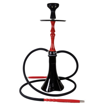 SHISTAR Shisha "Cairo" schwarz/rot  2er/65cm