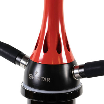 SHISTAR Shisha "Cairo" schwarz/rot  2er/65cm - 3