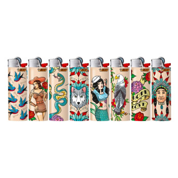 Zapalovač BIC Maxi J26 "American Style", různé druhy