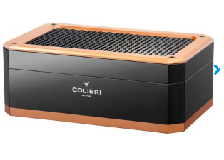 COLIBRI Humidor "Rally" schwarz/gold für ca. 100 Zigarren