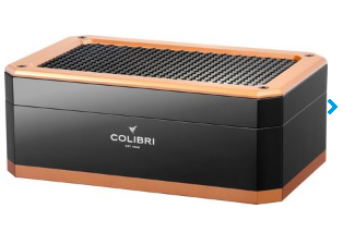 Humidor COLIBRI „Rally“ černo-zlatý pro cca 100 doutníků