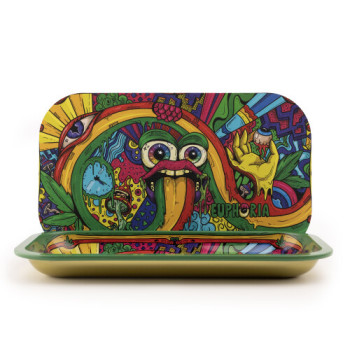 Euphoria Rolling Tray Set Magnetic Cover Vibrant 270x160mm - 1