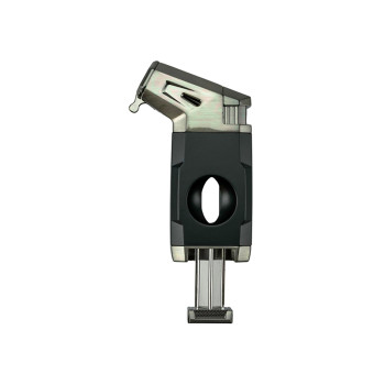 Passatore Tryskový Zapalovač + V-cut Ořezávač Doutníků "Viking" Tmavá pistole/černá - 2