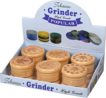 Grinder Holz hell,sort Designs 3tlg. Dm55mm/H45mm