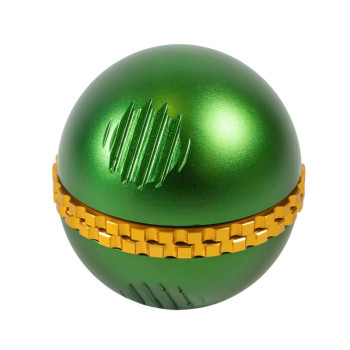 Grinder Alu "Kugel" grün/gold 4-tlg. Ø 62mm/H64mm