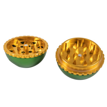 Grinder Alu "Kugel" grün/gold 4-tlg. Ø 62mm/H64mm - 2