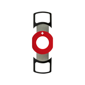 Zigarren-Abschneider "Schweiz" schwarz/rot 26mm - 2