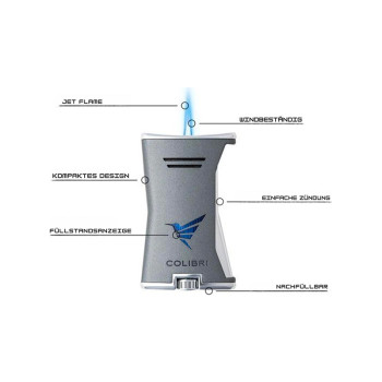 COLIBRI Zapalovač Slim červený/zlatý - 2