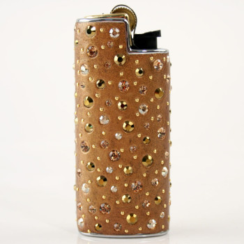 Zapalovač Swarovski Crystals zlatý