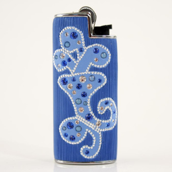 Zapalovač Swarovski Crystals modrý